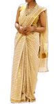 ready2wear Women's Kasavu Cotton Saree With Running Blouse (kks16_Off-White)