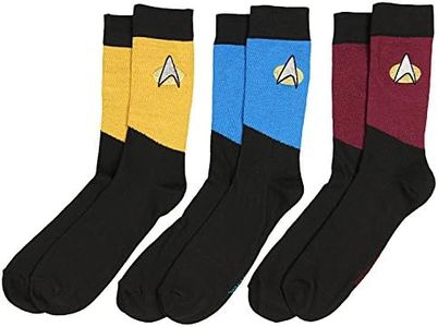 Star Trek The Next Generation Uniform Adult Crew Socks (3 Pack)