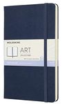 Moleskine 13 x 21 cm Large Art Collection Sketchbook Drawing Pad Notebook Album with Hard Cover and Elastic Closure, Paper Suitable for Pens, Pencils and Crayons, Black, 88 Pages,Blue