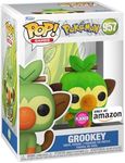 Funko Pop! Games: Pokemon - Grookey (Flocked), Amazon Exclusive