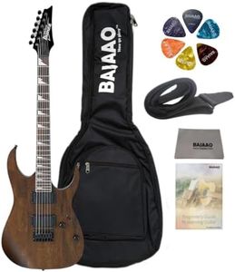 Ibanez GRG121DXWNF Electric Guitar with Gig-Bag, Polishing Cloth, Strap, Picks & E-Book - Walnut Flat