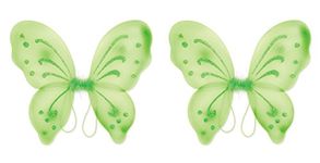 Beistle 2 Piece Nylon Fairy Wings, Lime Green