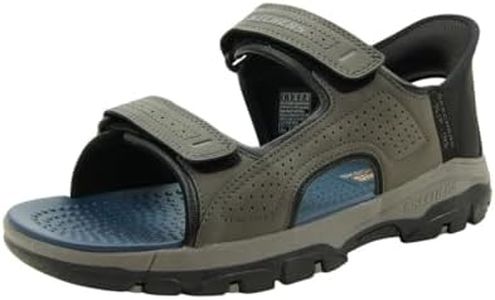 Skechers Homme TRESMEN Reece Sandale de Sport, Charcoal, 43 EU