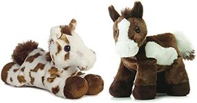 Aurora World Mini Flopsie Plush Horses 8 Paint & Gypsy, 8 In