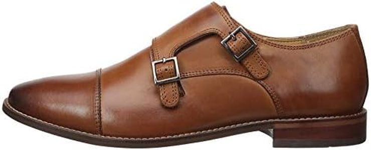 Florsheim Men's Montinaro Double Monk Strap Slip On Dress Shoe, Saddle Tan Smooth, 10.5