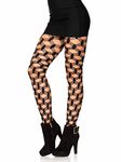 Leg Avenue Women's Large 5-String Fish Scale Fishnet Pantyhose, Black, One Size