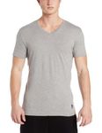 U.S. Polo Assn. Men's Solid V-Neck T-Shirt, Heather Grey, Small