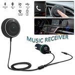 Car Wireless Bluetooth Receiver Kit, Riloer Portable MP3 Bluetooth Audio Stereo Receiver for Windows, iPhone, iPad, Android, PC