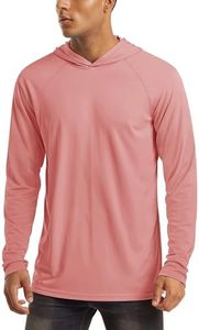 UV Long Sleeve Shirts for Men - Athletic, Running, Workout & Swimming - Sun Protection - Grey & Pink