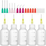 30ml Precision Tip Applicator Bottle, with Blunt Tip Needle and Cap, 18G 20G 25G Needle Tip Squeeze Bottle, Needle Nose Bottle, Glue Bottles with Fine Tip