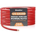 InstallGear 1/0 Gauge AWG OFC Pure Copper Power Ground Wire Cable (25ft Black) True Spec Soft Touch Welding Wire, Battery Cable Wire, Automotive Wire, Car Audio Speaker Stereo, RV Trailer, Amp Wiring