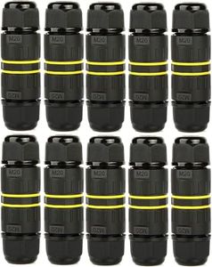 Temeloko Waterproof Junction Cable Outdoor Straight 2Pole 2Pin/3Pin/4Pin,IP68 Junction Box Cable Connector Sleeve 4.5-9mm,Used for Outdoor Road Landscape Lights, car Decoration etc.10pack