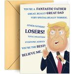 Hiappt Trump Fathers Day Card - Fantastic Father Great Dad, Fathers Day Card from Daughter and Son, Funny Fathers Day card, Fathers Day Card for Dad, Greeting Birthday Cards for Father