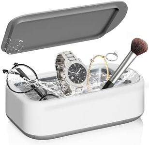 Ultrasonic Jewelry Cleaner Polishes 48kHz 40W 640ml Professional Ultrasonic Cleaner Machine for Watches Glass Rings Makeup -Proof