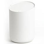 Kazai.® Mini Waste Bin 'Tove' - Small and Unique Design Bin from Berlin | For Bathroom, Kitchen & Desk | 1.5L Capacity, Non-slip, Inner Bucket | White