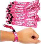 BLUE PANDA Pink Breast Cancer Awareness Bracelets, Single Use (30 Pack)