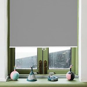 AOSKY Roller Window Shades Blackout Blinds for Windows Cordless Bedroom Shade Room Darkening Shades Door Blinds with Thermal Insulated Easy to Install for Home，Office，Bathroom W28xL72 Grey