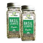 Geo-Fresh Organic Basil, 20g (Pack of 2)| Herbs| Seasoning| 100% Organic, Non-GMO, USDA Certified, Jaivik Bharat Certified