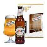 San Miguel Beer Gift Set - Official Branded 330ml Glass Bottle & Engraved Chalice Pint Glass Gifts for Him. Perfect Birthday Gifts for Men, Christmas Gifts for Stocking Fillers, Dad Gifts