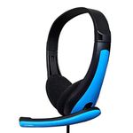 LUYANhapy9 Gaming Headset,3.5mm Wired Stereo Noise Canceling Lightweight Headphone 3D Surround Sound- USB Headphones with Microphone Blue One Size