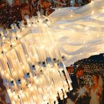100PCS Light up Wedding Wands with Ribbons & Bells, Romantic Sparkle with Three Light Modes, Light up Wands for Wedding Send off, New Year, Birthday Party, Parties, and Celebrations