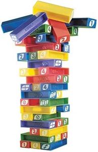 Mattel Games UNO StackoGame for Kids and Family with 45 Colored Stacking Blocks, Loading Tray and Instructions, Makes a Great Gift for 7 Year Olds and Up (43535)