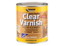 Everbuild – Quick Drying Clear Varnish – Indoor Use – Ideal For Interior Wood – Scratch-Resistant – Satin Finish – 750ml