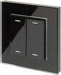 Retrotouch 2803 Friends of Hue Smart Switch - Black Plain Glass, 86.0 mm*14.0 mm*86.0 mm