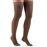 Truform Sheer Compression Stockings, 30-40 mmHg, Women's Thigh High Length, 30 Denier, Taupe, Small