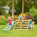 TP Toys Wooden Toddler Climb & Slide - With Climb Up Rock Wall, Secret Den And Slide. FSC Certified Wood. Outdoor Indoor Montessori Climbing Toys. Fun Active Play For Kids - Suitable For 18 Months+