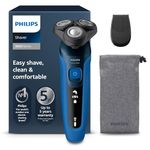 Philips Shaver Series 5000, Wet and Dry Electric Shaver for Men, ComfortTech blades 360°, Contour Heads, Advanced Display, SmartClick Precision Trimmer, S5466/18