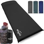 POWERLIX Sleeping Mat Pad – Self-Inflating Foam Pad - Insulated 3inches Ultrathick Mattress for Camping Backpacking, Hiking - Ultralight Camping Mat Pad for A Tent, Built in Pillow (Dark Black)