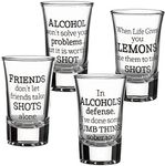 Lillian Rose Party Shot Glasses Set of 4, Clear, 1.5oz