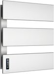 Heated Towel Racks for Bathroom, Electric Towel Warmers Wall-Mounted, Smart LED Control with Built-in Timer & Temperature, 21.6" x 17.7", Max 140°F, Plug-in & Hardwired, Fast Heating, Brushed Nickel