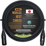 2 Meter – Quad Balanced Microphone Cable Custom Made by WORLDS BEST CABLES – Using Mogami 2534 Wire and Neutrik NC3MXX-B Male & NC3FXX-B Female XLR Plugs.