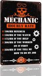 Mechanic Gifts For Men Funny Garage Signs For Men Garage Decor Man Cave Decor Mechanic Hourly Rate Sign Vintage Metal Garage Tin Signs Shop Accessories Garage Funny Signs For Man's Workshop 8x12 Inch