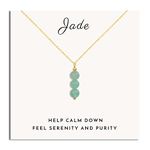 SmileBelle Jade necklace for women healing crystal necklace jade bead necklace green crystal necklace as healing gifts crystal pendant necklace spiritual jewelry for girls