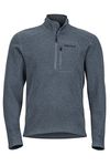 MARMOT Drop Line 1/2 Zip Men's Pullover Jacket, Lightweight 100-Weight Sweater Fleece, Steel Onyx, Small