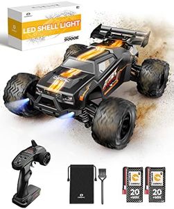 DEERC 9000E 1:14 Scale Remote Control Car with LED Shell Light, Upgraded 40 KM/H High Speed RC Truck for Adults Boys, 4WD All Terrain Off Road Monster Truck with 2 Rechargeable Battery for 40+Min Play