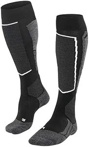 FALKE Men's SK2 Intermediate Vegan M KH Functional Lyocell Warm Thick 1 Pair Skiing Socks, Black (Black-Mix 3010), 11-12.5