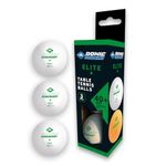 Donic-Schildkröt 1-Star Elite Table Tennis Ball, Poly 40+ Quality, 3 Pieces in a Box, White