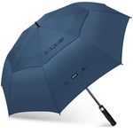 KEYHOT Golf Umbrella Windproof 62 Inch - Extra Large Golf Umbrellas Automatic - Oversized Umbrella Double Canopy - Golf Push Cart Umbrella for Mens Women （Navy Blue）