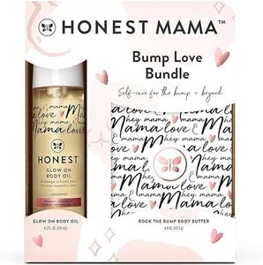 Honest The Company Mama Body Butter + Body Oil Bump Love Bundle, 8.2 Oz.