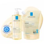 La Roche-Posay Oil Cleanser & Refill, Lipikar Moisturizing Cleansing Oil AP+ Anti-Itch Body Wash, with Shea Butter, for Very Dry, Sensitive & Eczema Prone Skin Alcohol Free, Hypoallergenic Fragrance