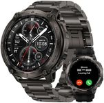 KOSPET Tank T4 Special Edition Smart Watch for Men, 1.43" AMOLED Rugged Watch, GPS & Offline Maps, 10ATM Waterproof Freediving, 50-Day Battery, Bluetooth Calls/Heart Rate for Android iOS (2 Bands)