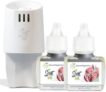 Scent Fill 100% Natural Peppermint Plug in Air Freshener, Scented Oil Refills, 2 Refills + Diffuser