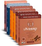 Lovebird Gluten & Grain Free Cereal Variety 6 Pack - Organic AIP Food, Paleo Dairy Free, No Refined Sugar Breakfast Cereals | Healthy Snacks for Kids, Adults - Cacao, Honey, Cinnamon, Unsweetened