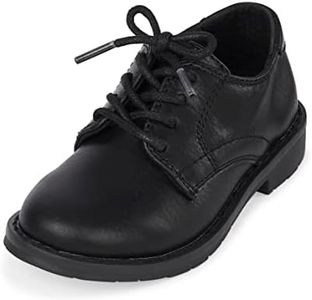 The Children's Place Baby-Boys and Toddler Lace Up Dress Shoes, Black, 10 Toddler