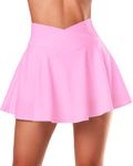 OZICERD Tennis Skirt Golf Skorts for Women with Pockets Short Skirt High Waisted Pleated Mini Skirts Jupe Femme Golf Clothes Pink S