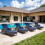 7 Piece Outdoor Chaise Lounge Patio